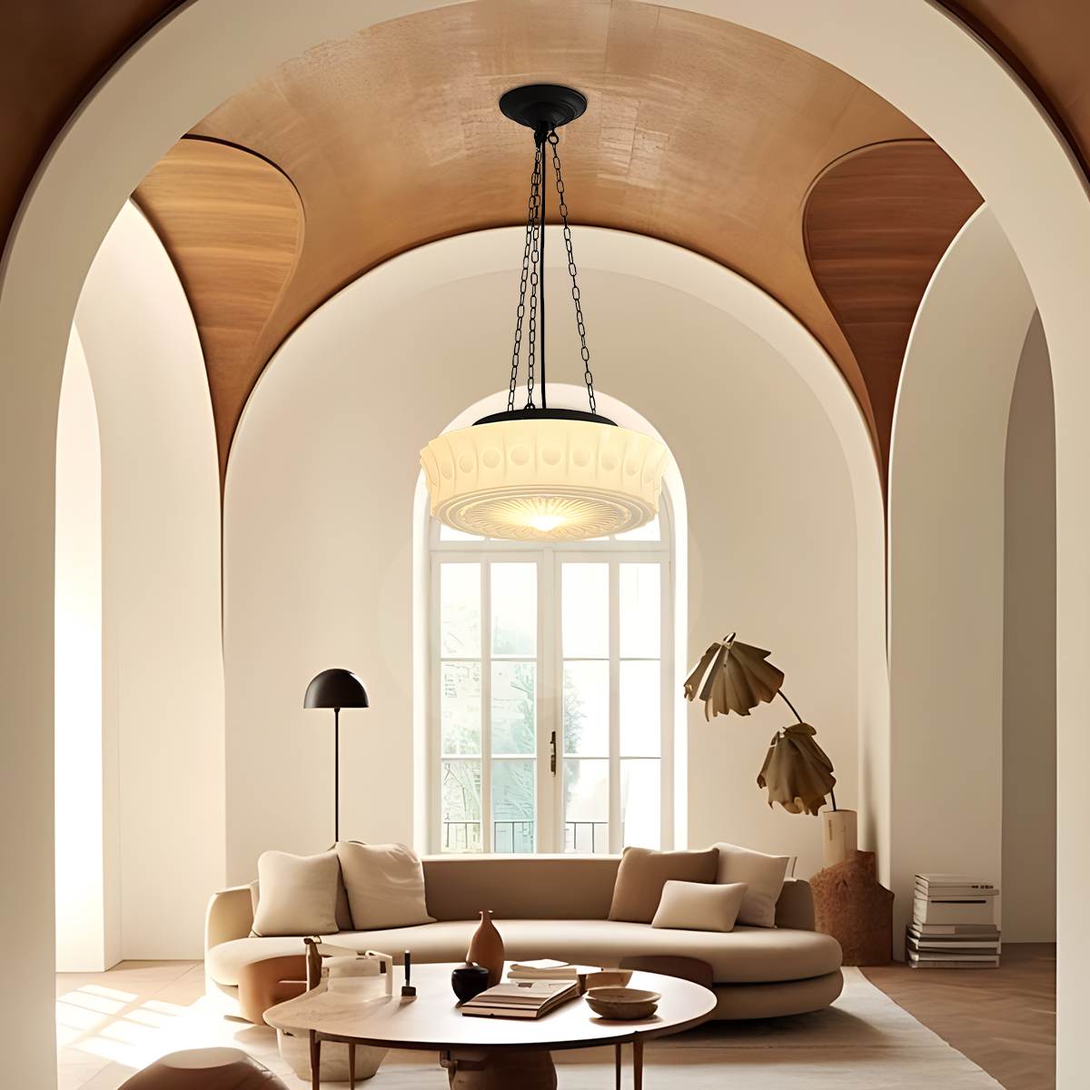 Antizer Hailie Vintage French Dome Pendant Light for Living Room
