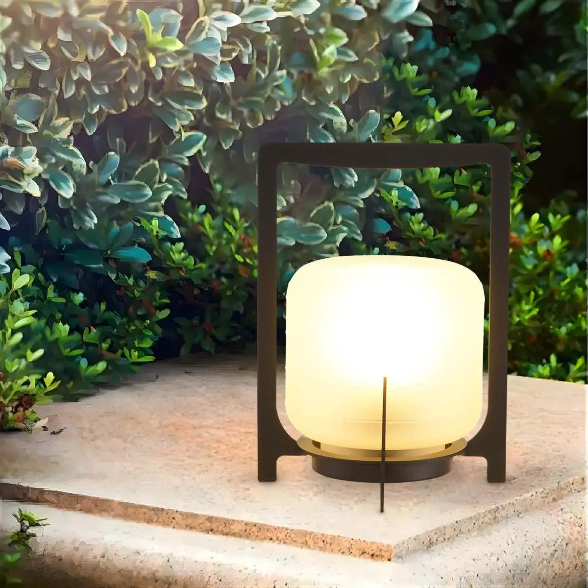 Antizer Solar Glass Lantern Outdoor Light for Garden
