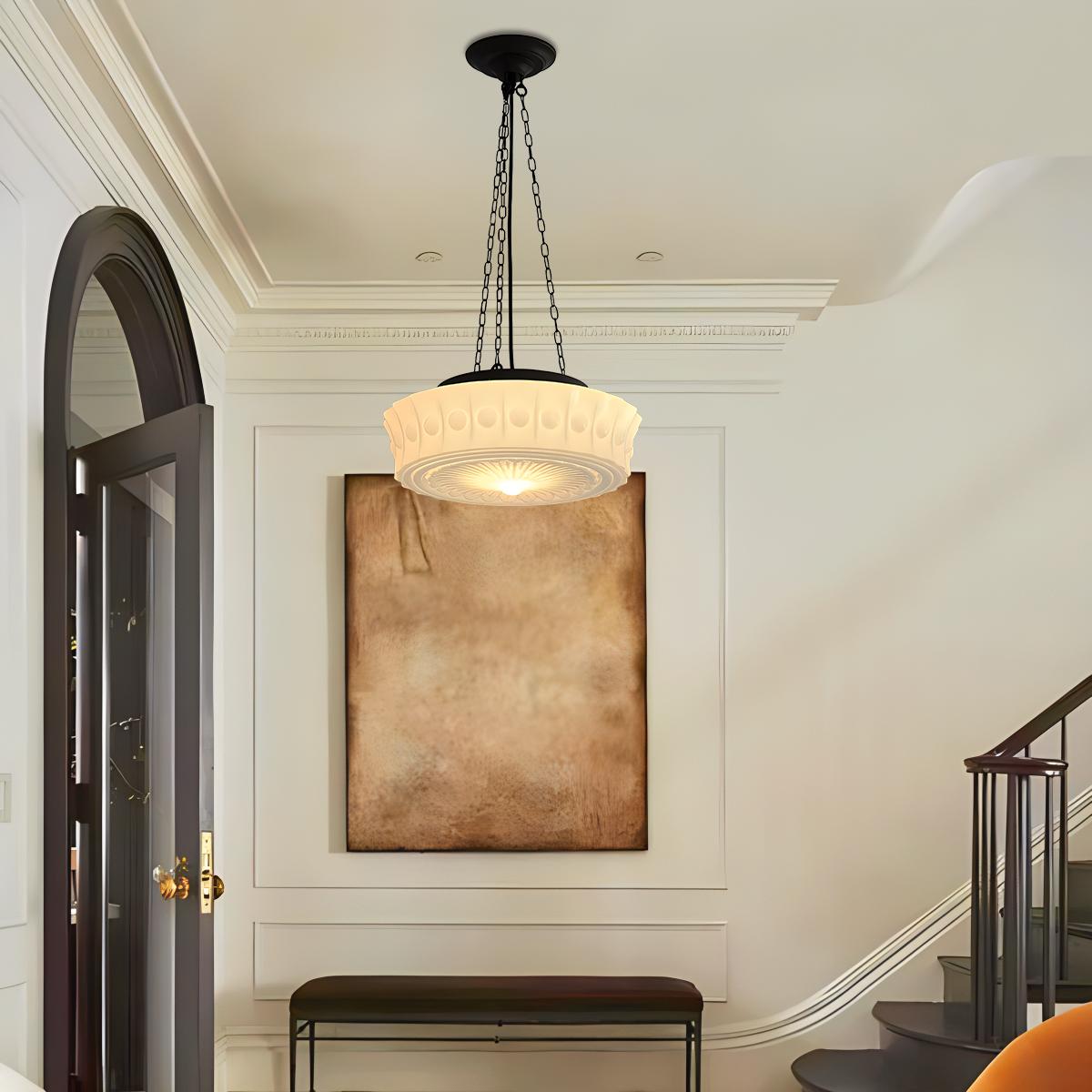 Antizer Hailie Vintage French Dome Pendant Light for Living Room