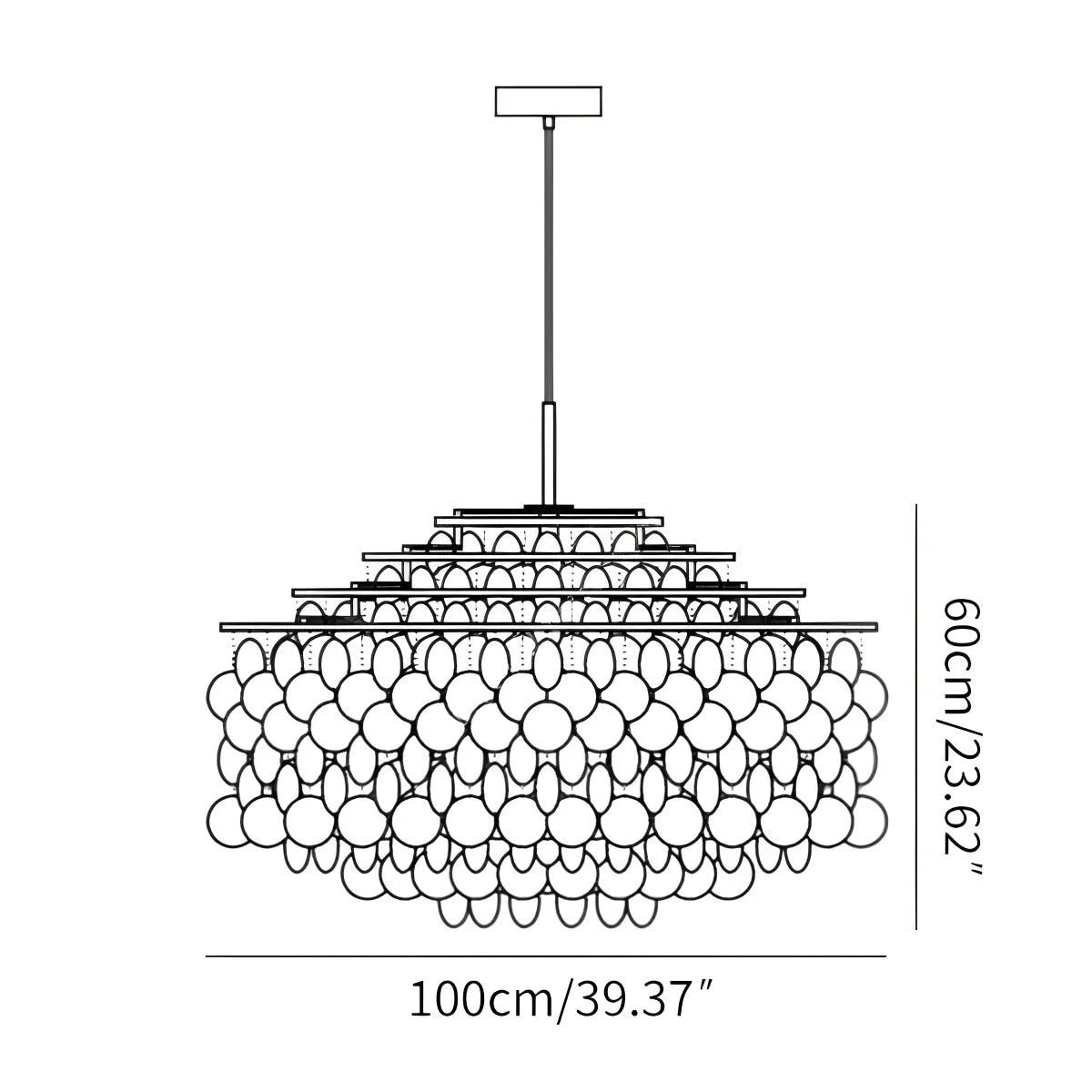 Antizer Round Shell Chandelier for Bedroom Living Room