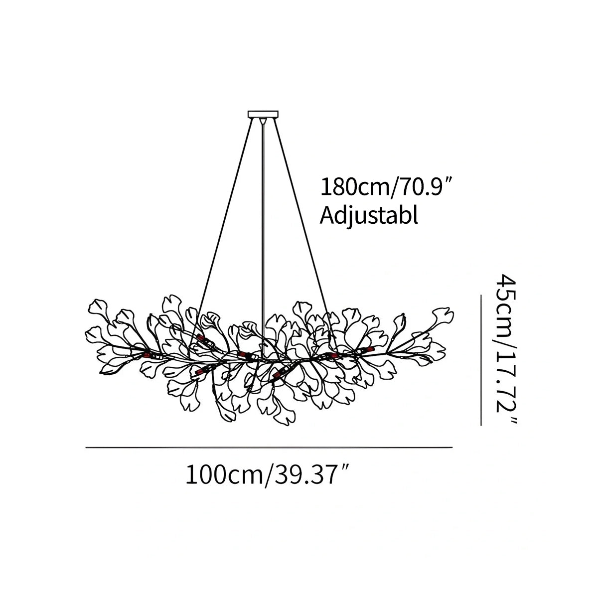 Antizer Ginkgo Chandeliers-B for Living Room
