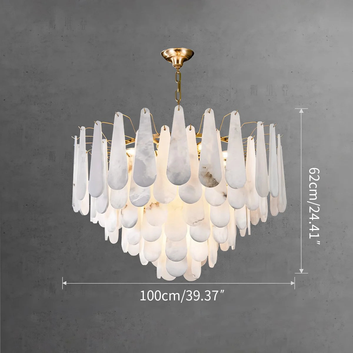 Antizer Modern Luxury Multi-layer Spanish Alabaster Chandelier