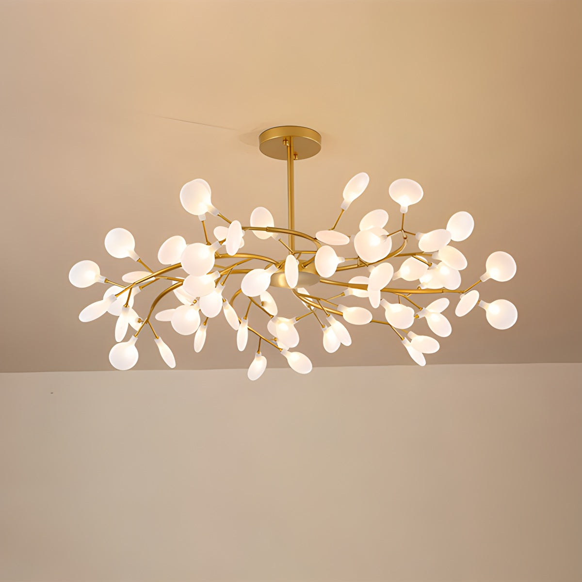 Antizer Firefly Sputnik LED Chandelier Gold+White 63 Heads-103cm / 40.55"