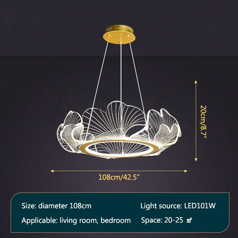Antizer Ginkgo Leaf Chandelier for Living Room