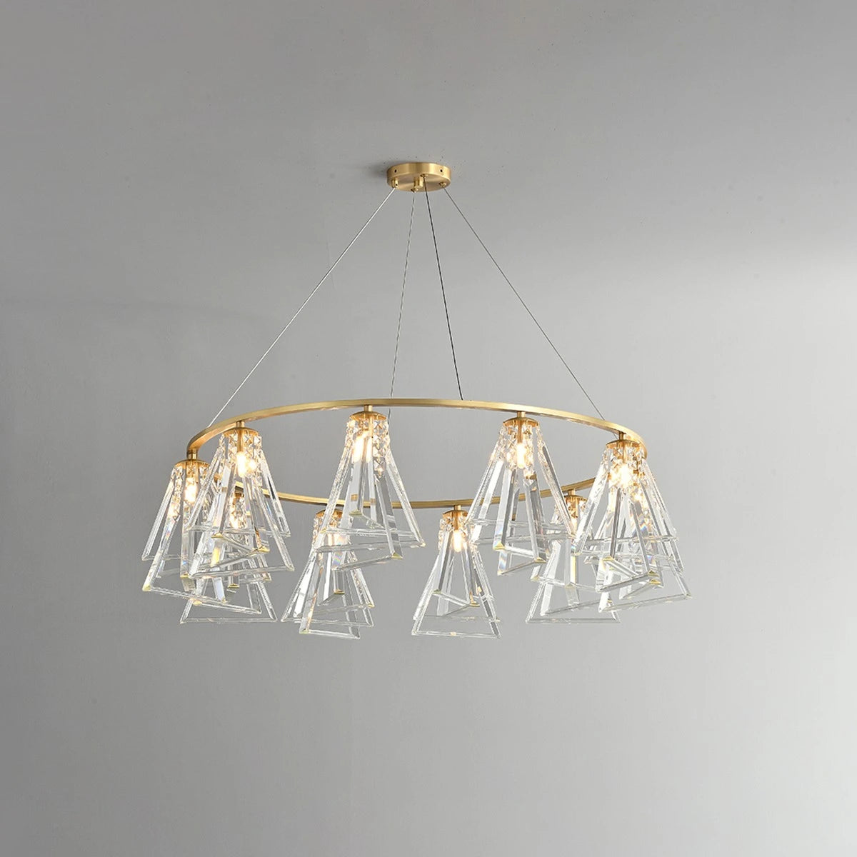 Antizer Modern Simple Crystal Chandelier for Living Room 10 Lights