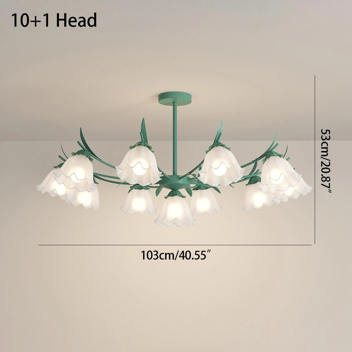 Antizer French Vintage Lily of the Valley Flower Chandelier