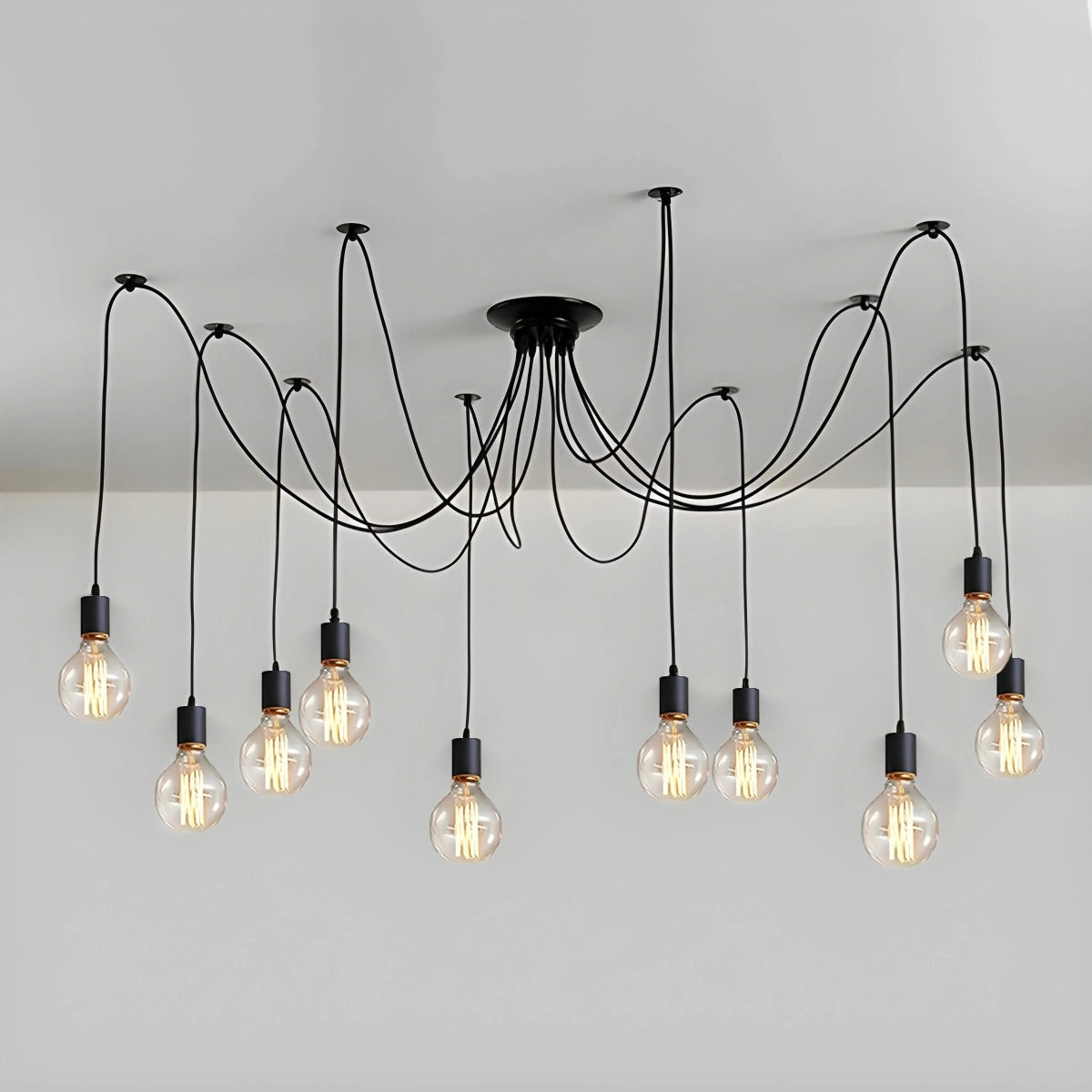 Antizer Alfie Vintage Multiple Light Bulbs Chandelier 10 Heads