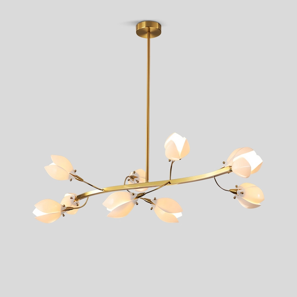 Antizer Ceramics Magnolia Chandelier 10 Heads Tricolor Dimming