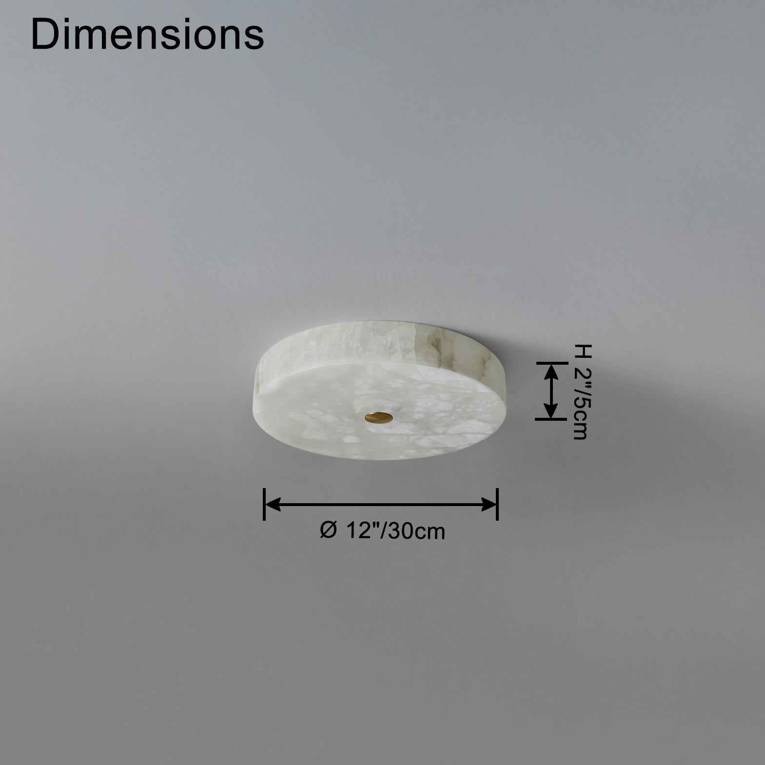 Antizer Modern Round Alabaster Ceiling Light