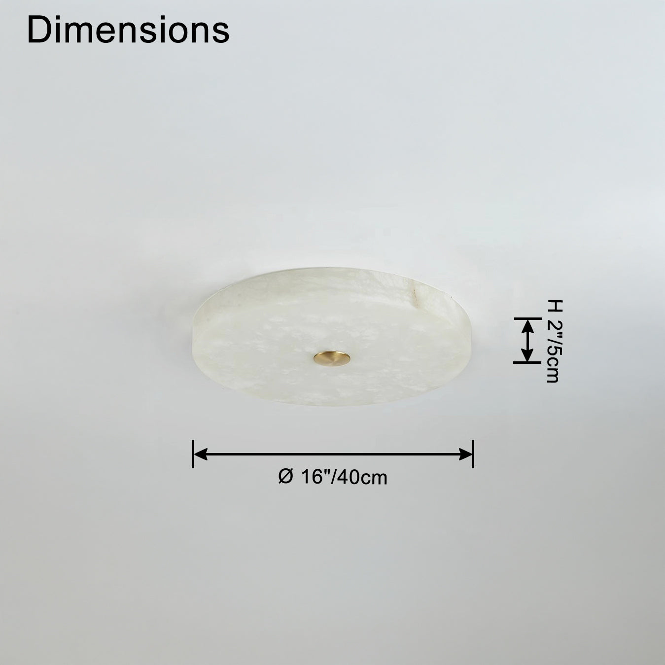 Antizer Modern Round Alabaster Ceiling Light