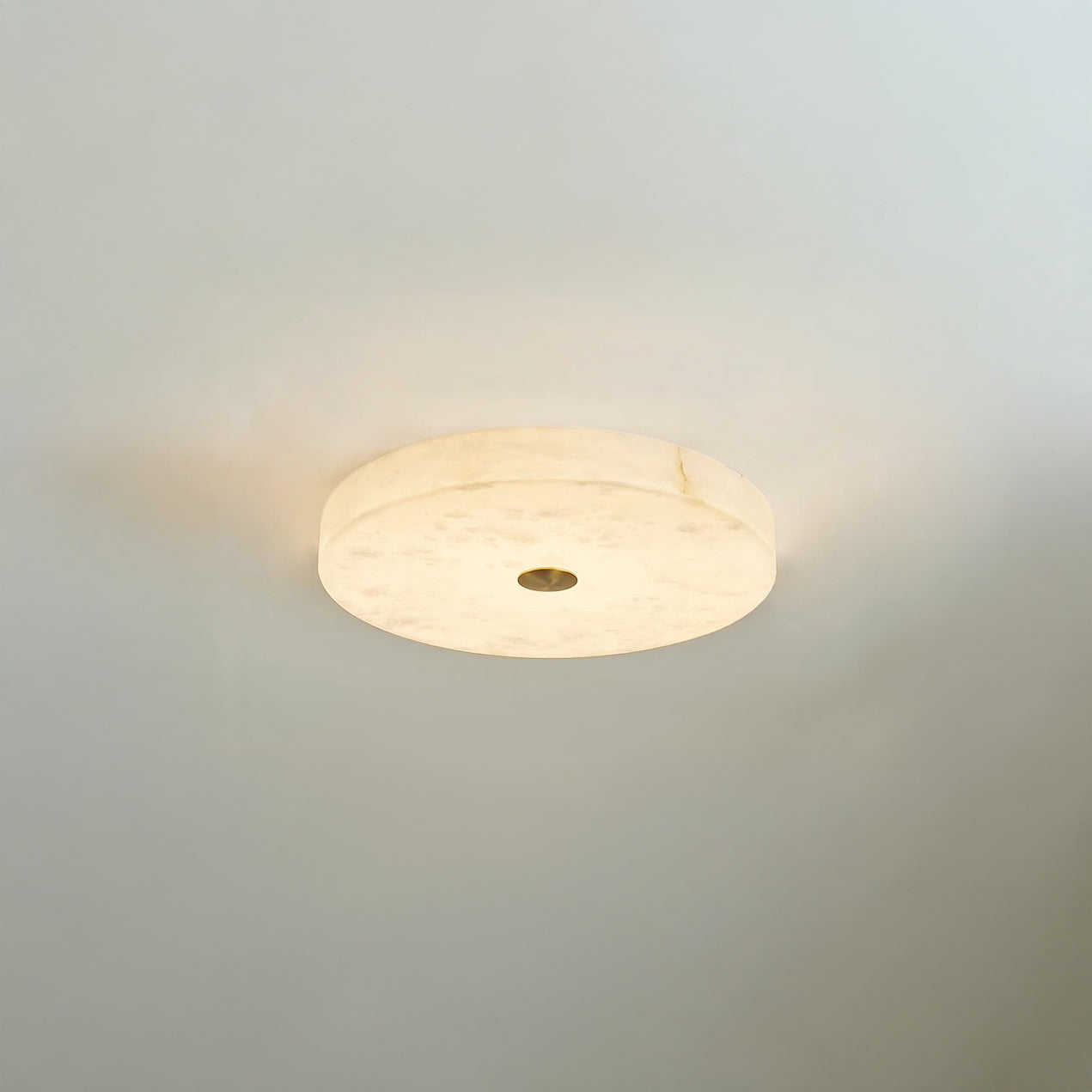 Antizer Modern Round Alabaster Ceiling Light