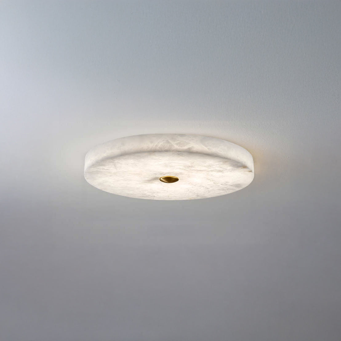 Antizer Modern Round Alabaster Ceiling Light