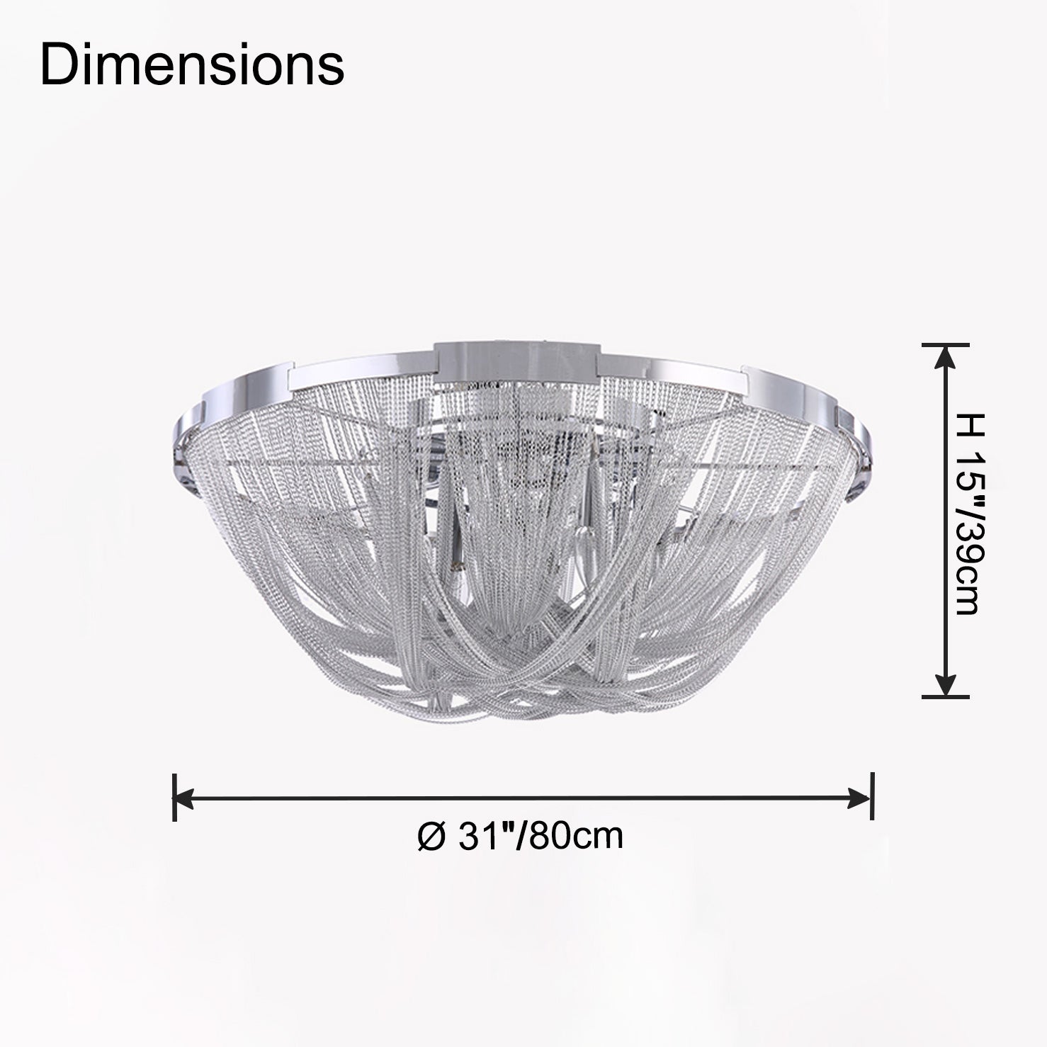Antizer Luxury Chain Tassel Ceiling Light