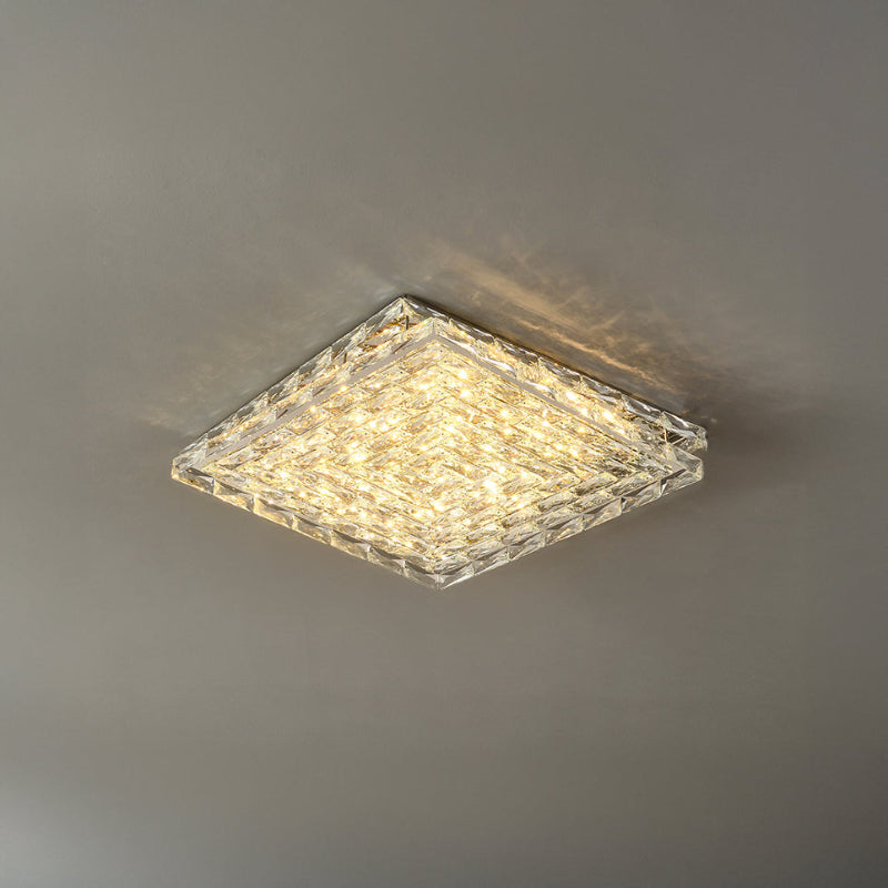 Antizer Modern Rectangle Crystal Ceiling Light