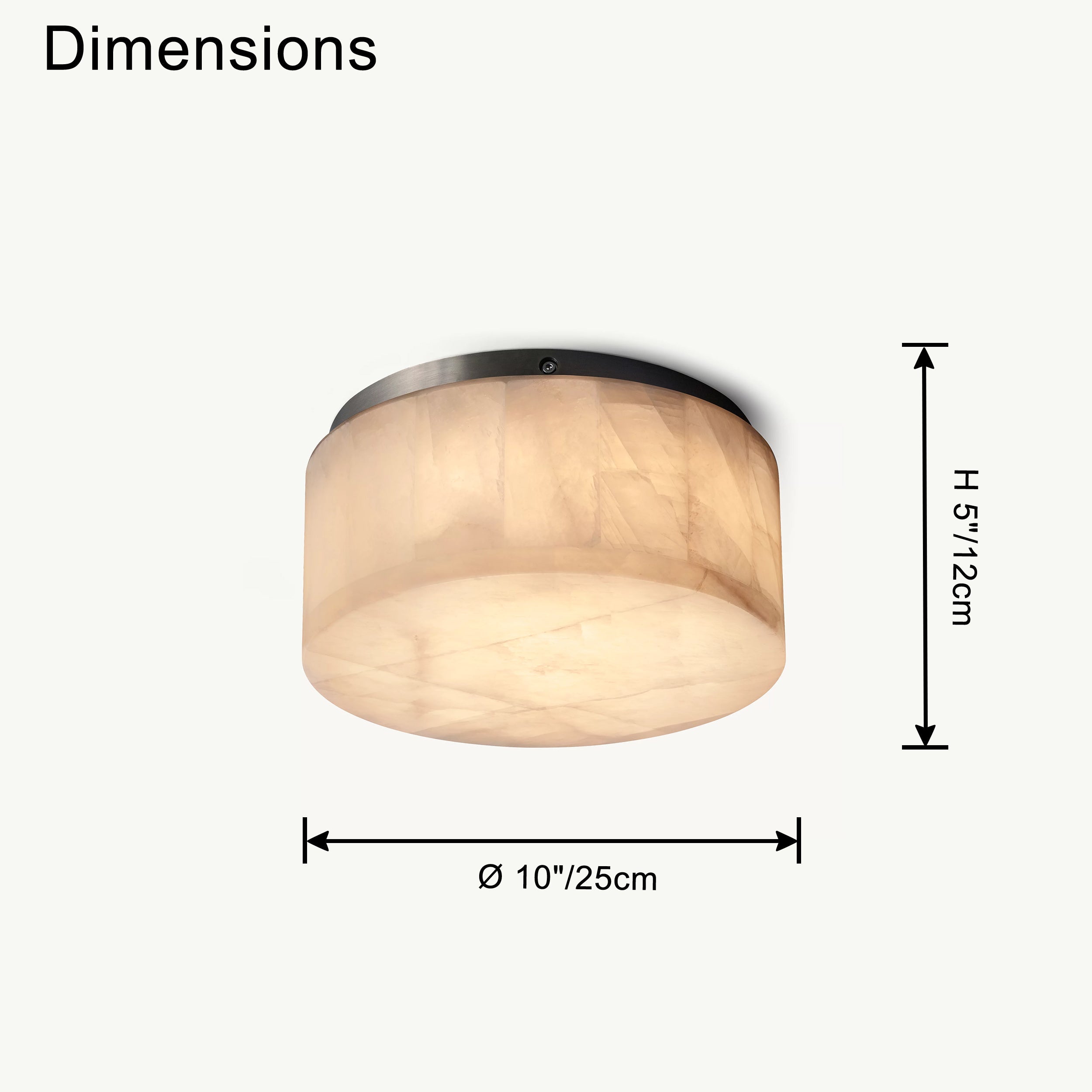 Antizer Minimalist Round Alabaster Ceiling Light