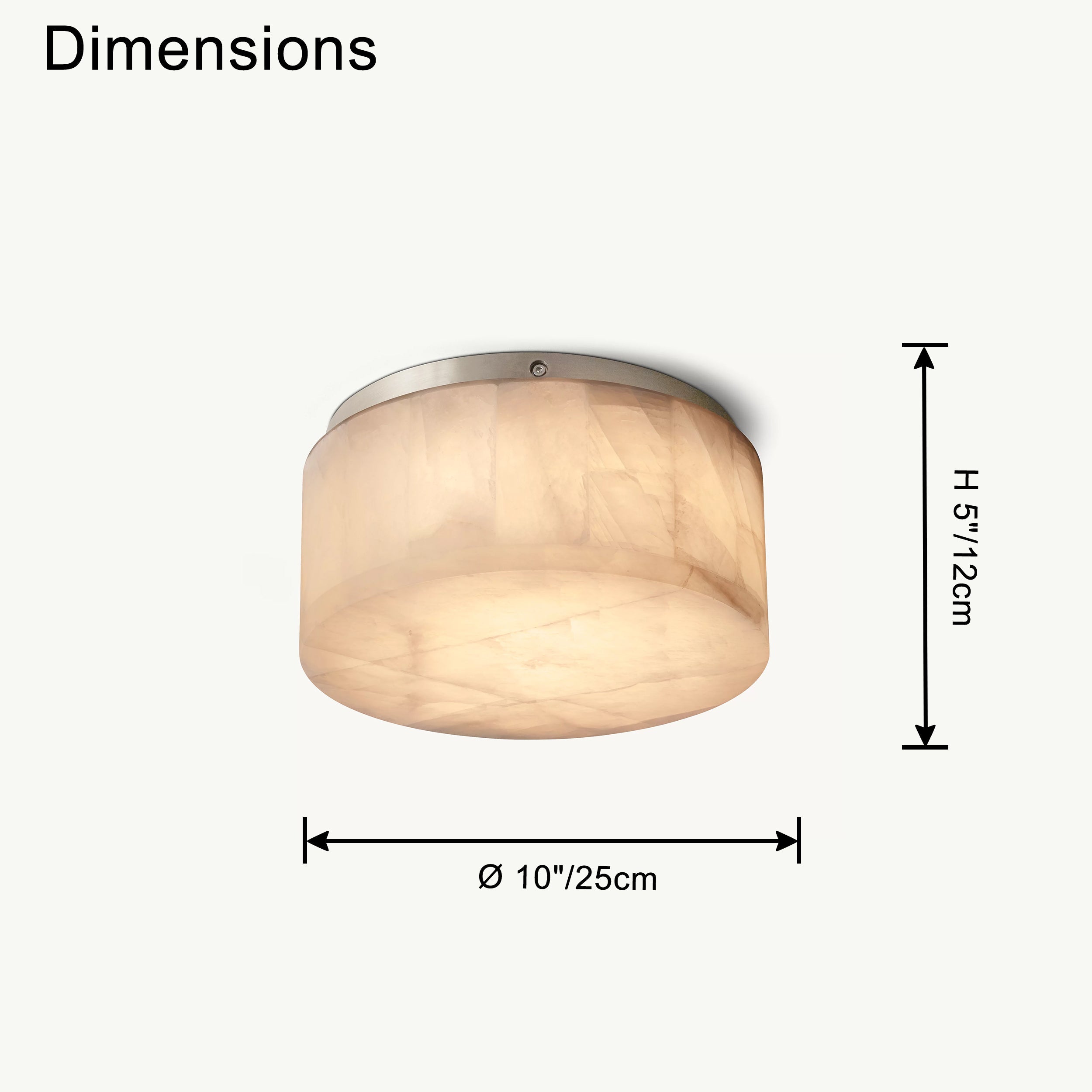 Antizer Minimalist Round Alabaster Ceiling Light
