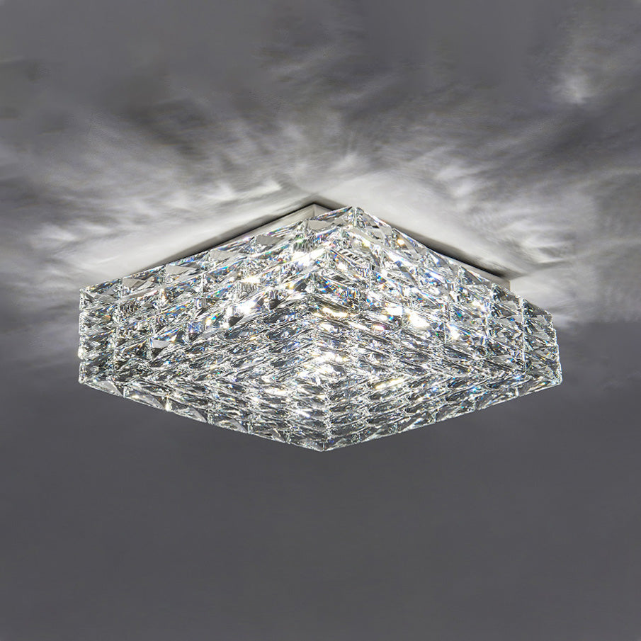 Antizer Modern Square Crystal LED Ceiling Light