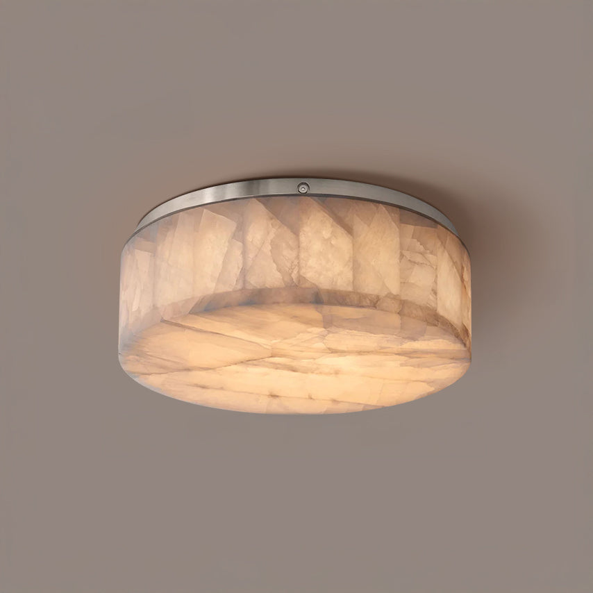 Antizer Minimalist Round Alabaster Ceiling Light