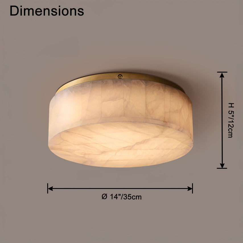 Antizer Minimalist Round Alabaster Ceiling Light