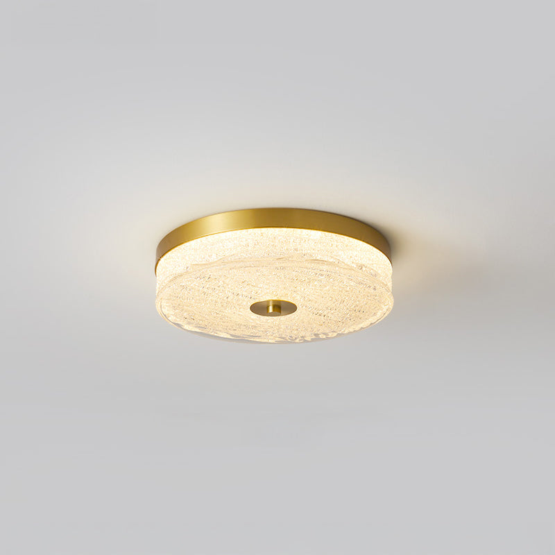 Antizer Luxury Textured Glass Round Ceiling Light