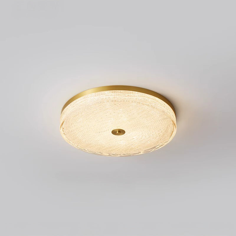 Antizer Luxury Textured Glass Round Ceiling Light
