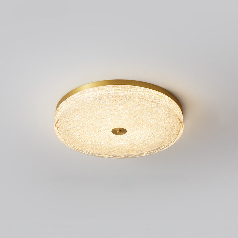 Antizer Luxury Textured Glass Round Ceiling Light