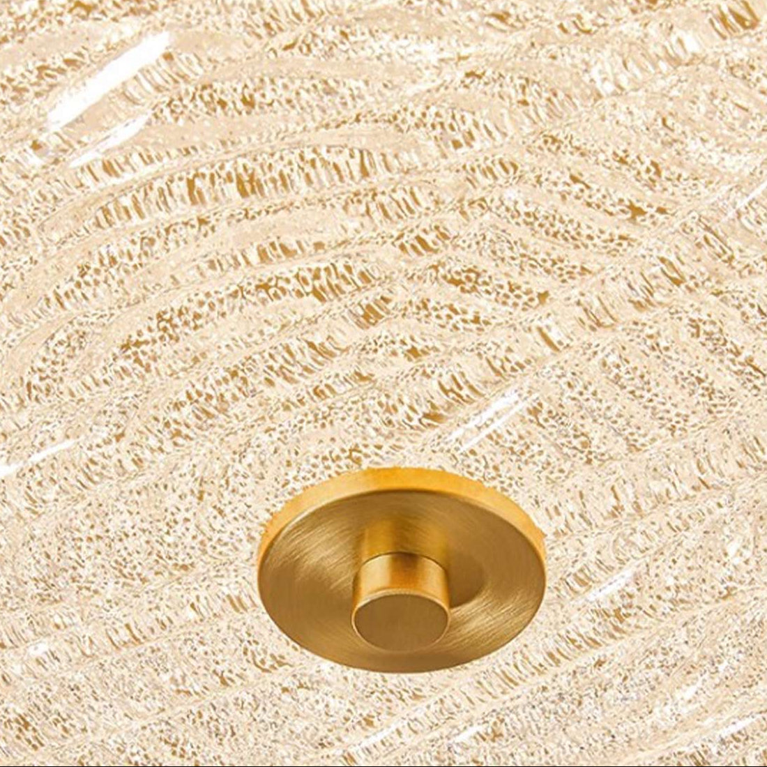 Antizer Luxury Textured Glass Round Ceiling Light
