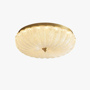 Antizer Vintage Textured Glass Scalloped Ceiling Light