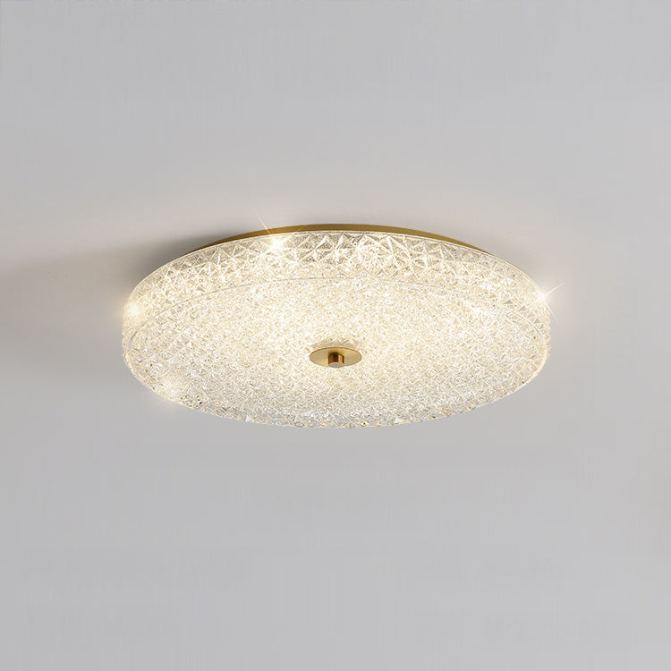 Antizer Textured Glass Round Ceiling Light