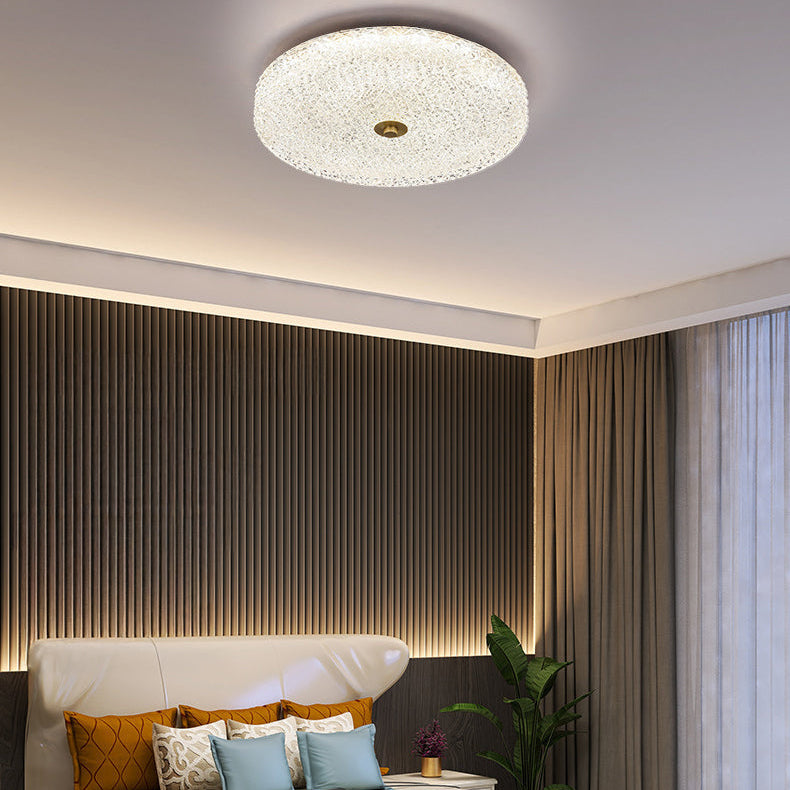 Antizer Textured Glass Round Ceiling Light