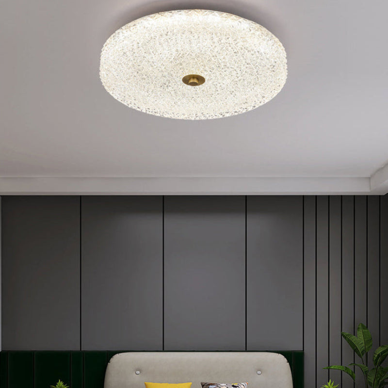 Antizer Textured Glass Round Ceiling Light