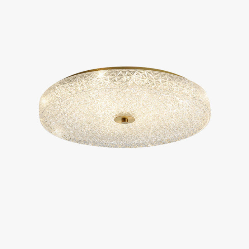 Antizer Textured Glass Round Ceiling Light