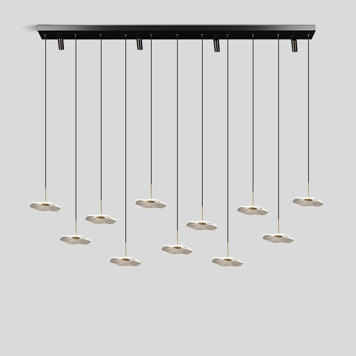 Antizer Creative Lotus Leaf Dining Room Pendant Light 11 Heads+4 Spotlights