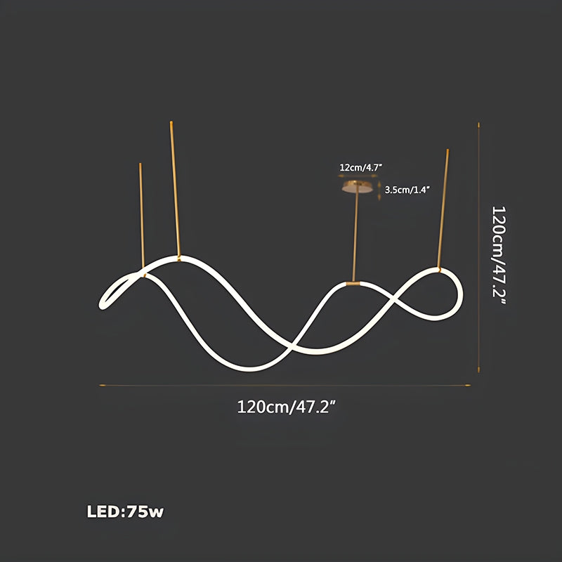 Antizer Modern Long Hose Led Pendant Light for Dining Room