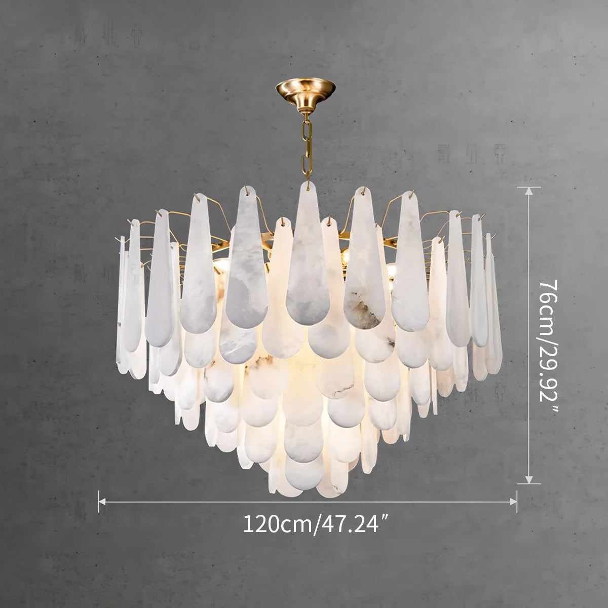 Antizer Modern Luxury Multi-layer Spanish Alabaster Chandelier