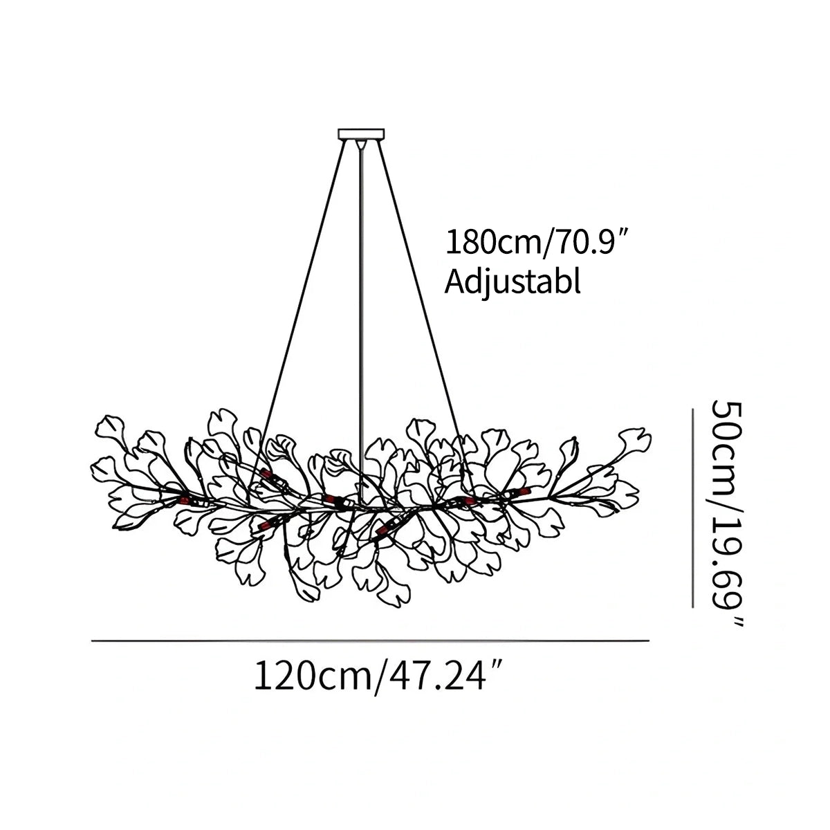 Antizer Ginkgo Chandeliers-B for Living Room
