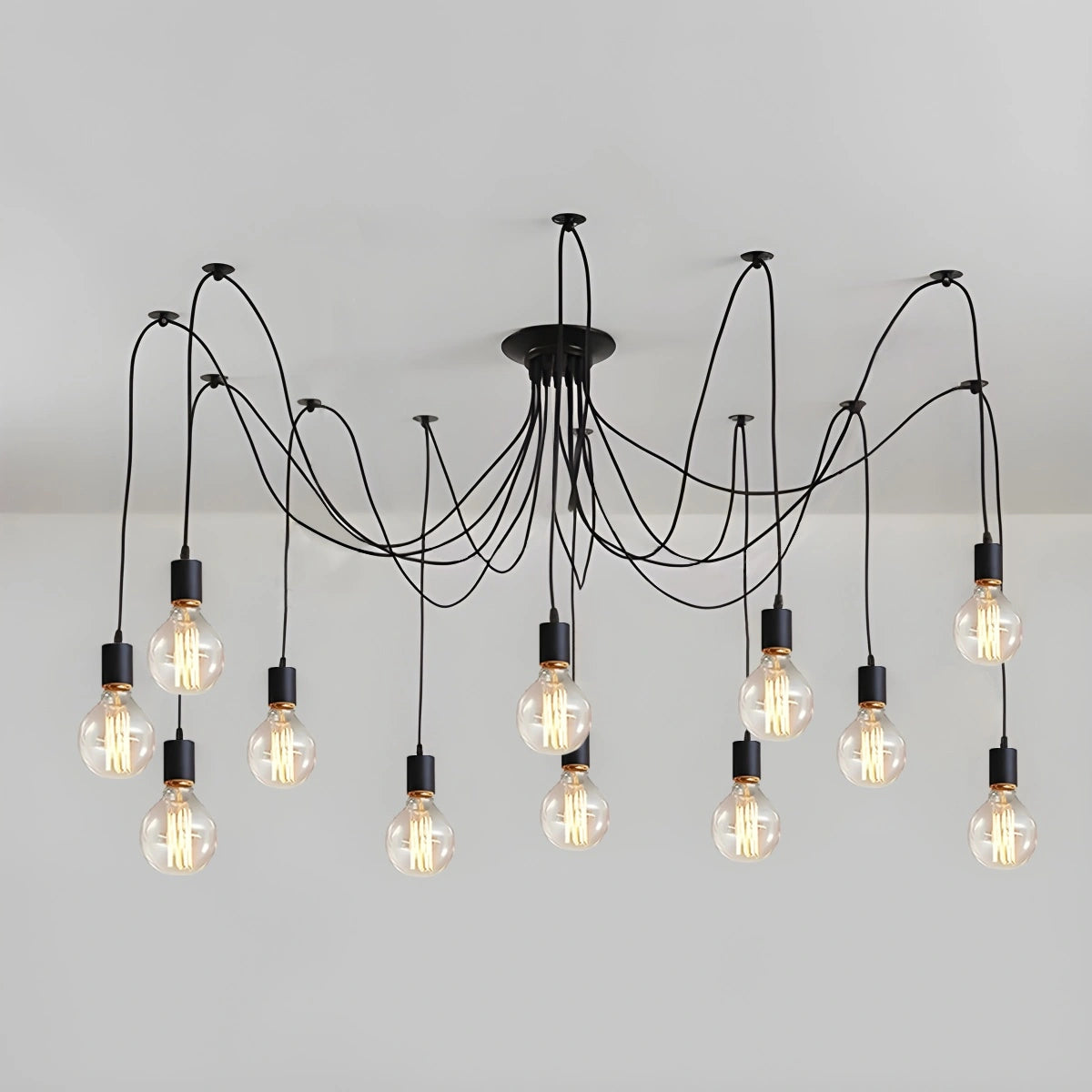 Antizer Alfie Vintage Multiple Light Bulbs Chandelier 12 Heads