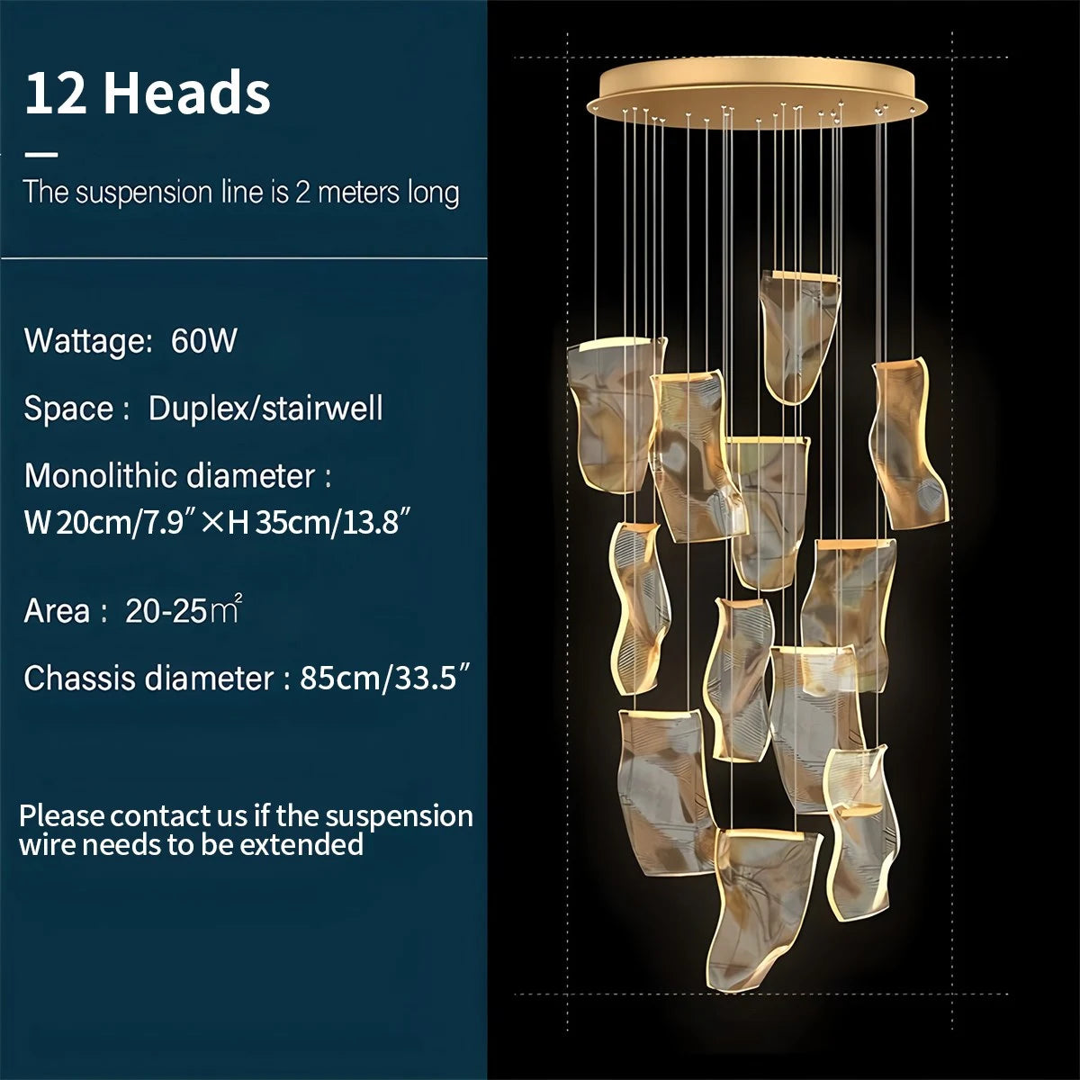 Antizer Light Luxury Art Large Chandelier