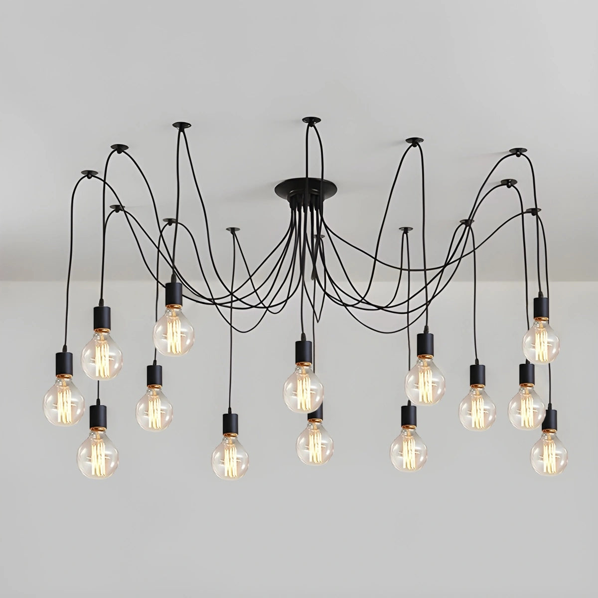 Antizer Alfie Vintage Multiple Light Bulbs Chandelier 14 Heads