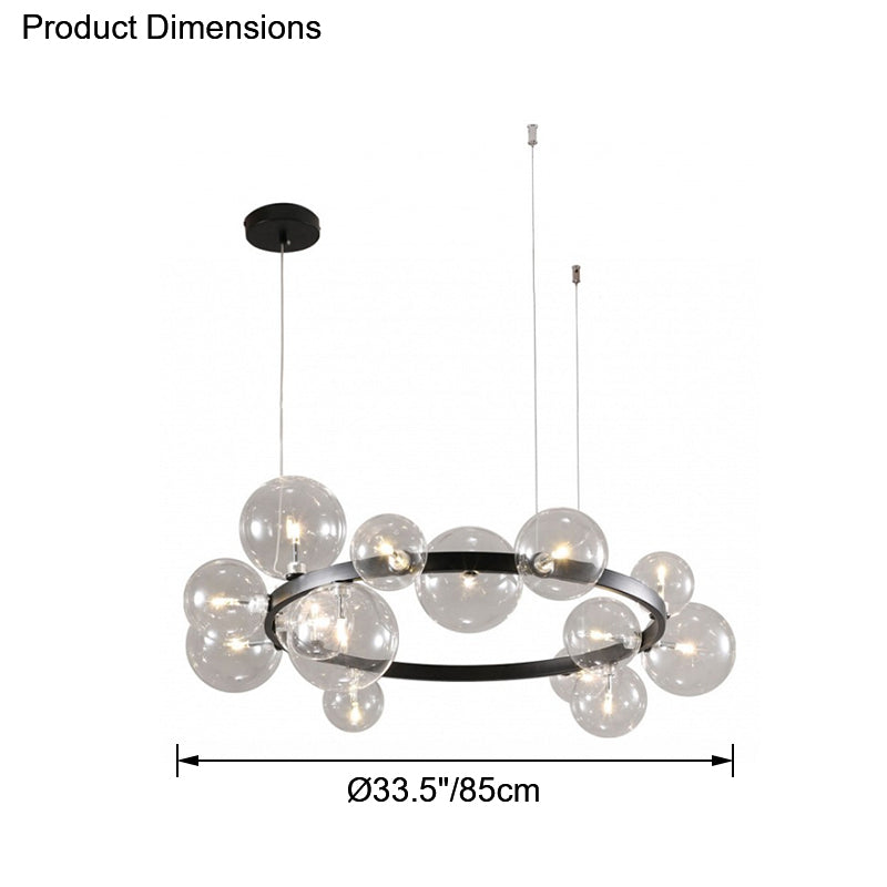 Antizer Circular Glass Bubble Chandelier