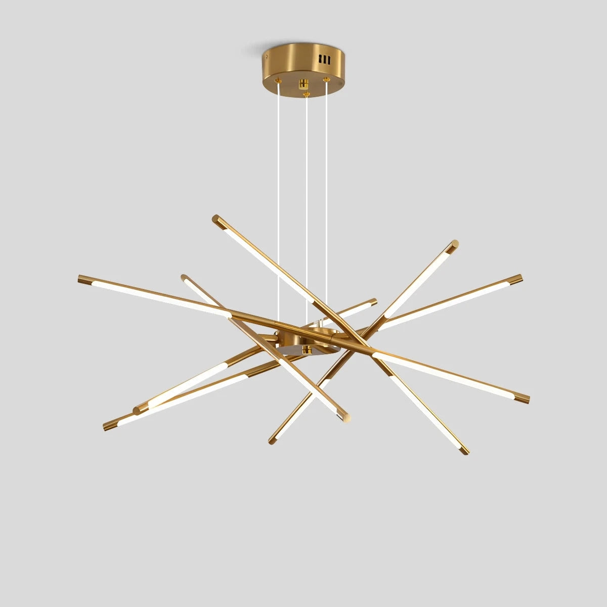 Antizer Rotatable LED Chandelier for Living Room Gold 12 Heads