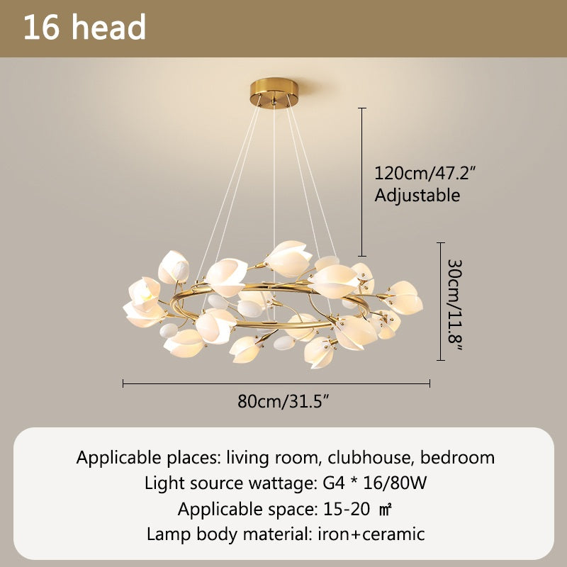 Antizer Ceramics Magnolia Chandelier