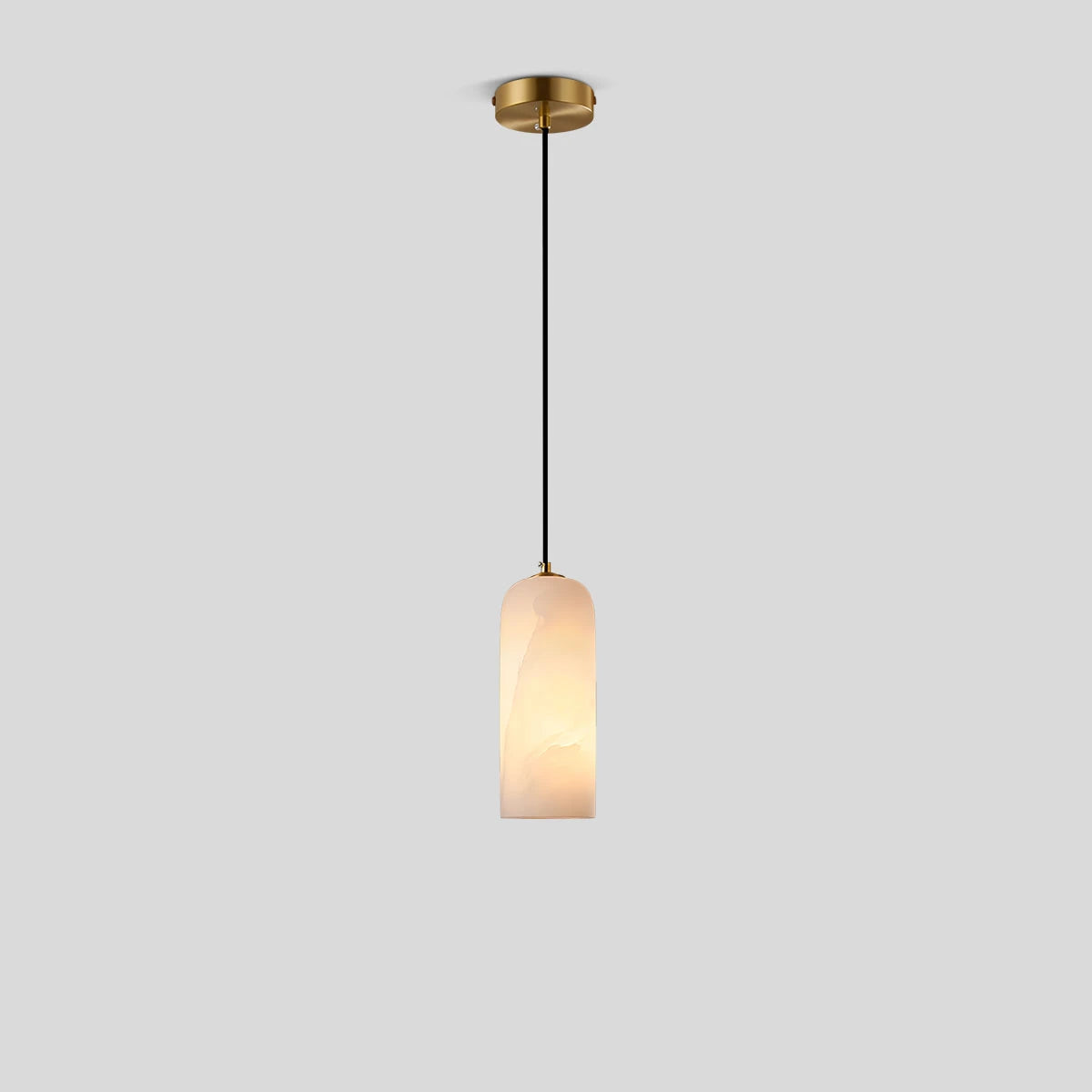 Antizer Modern All Copper Spanish Alabaster Pendant Light 1 Head