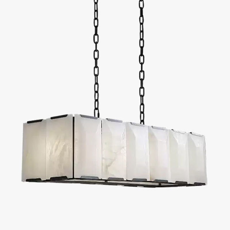 WOMO Rectangular Alabaster Chandelier-WM2847