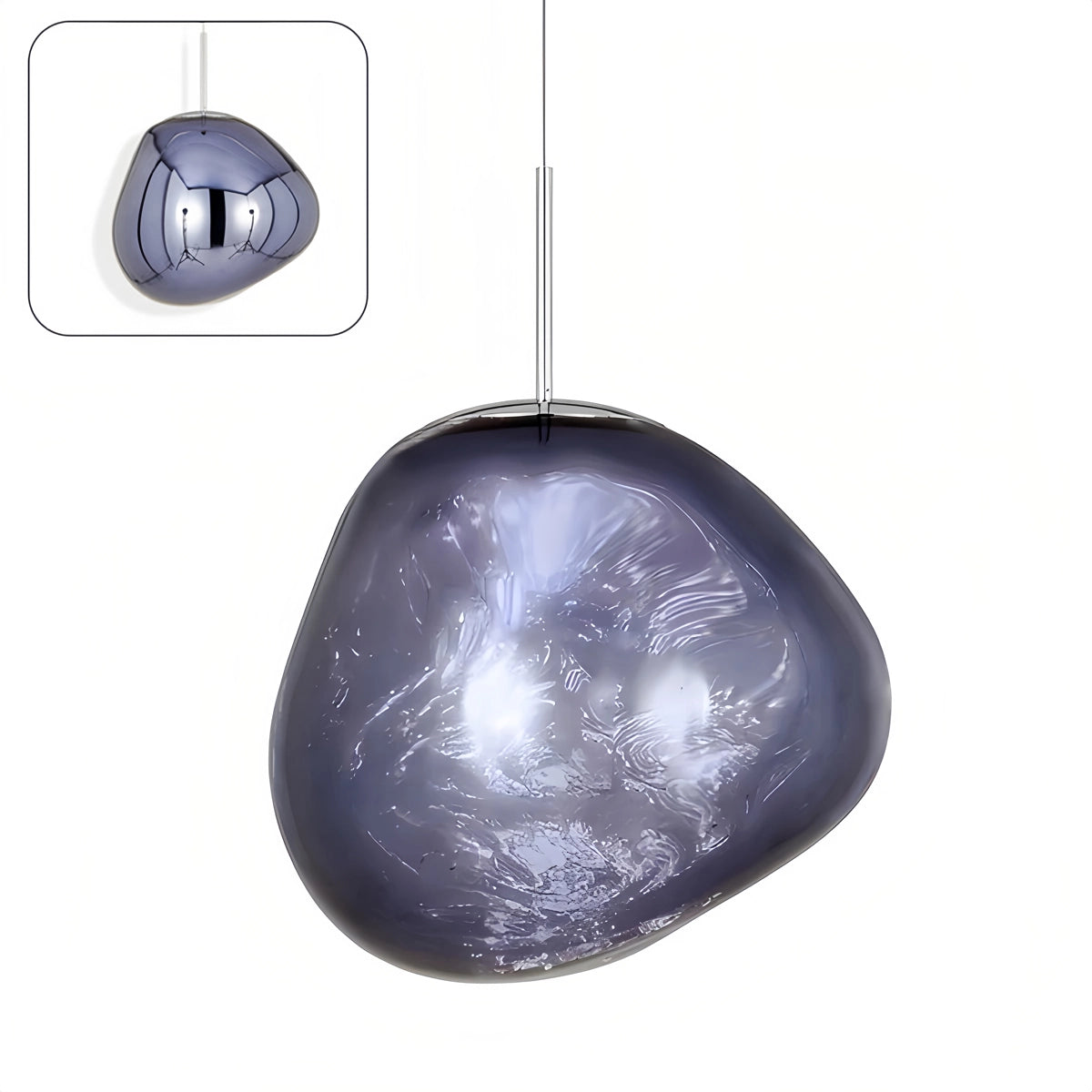 Antizer Modern Lava Pendant Light for Dining Room Smoke Gray
