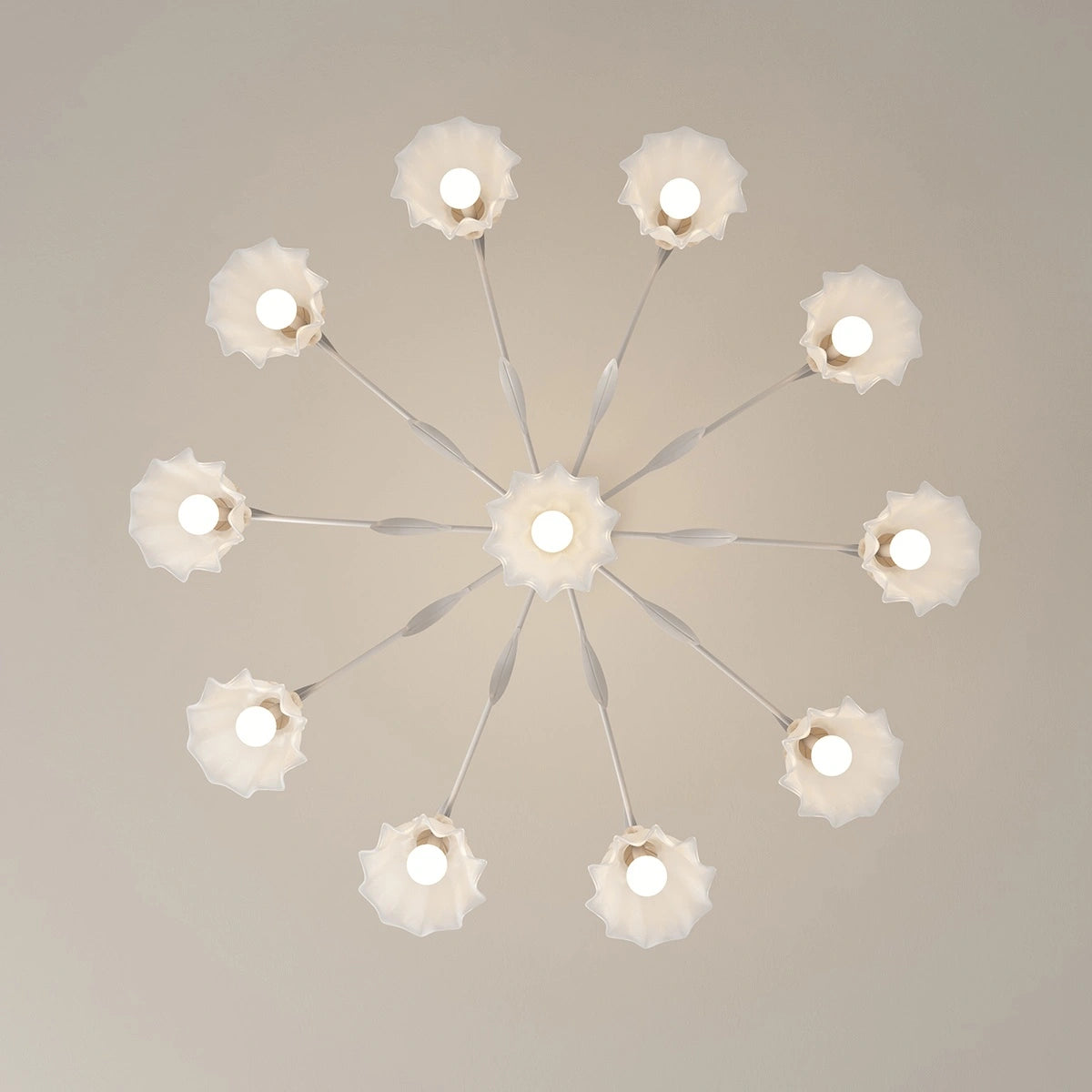 Antizer French Vintage Lily of the Valley Flower Chandelier