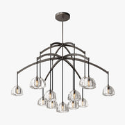 Antizer Modern Branch Hemisphere Round Glass Chandelier