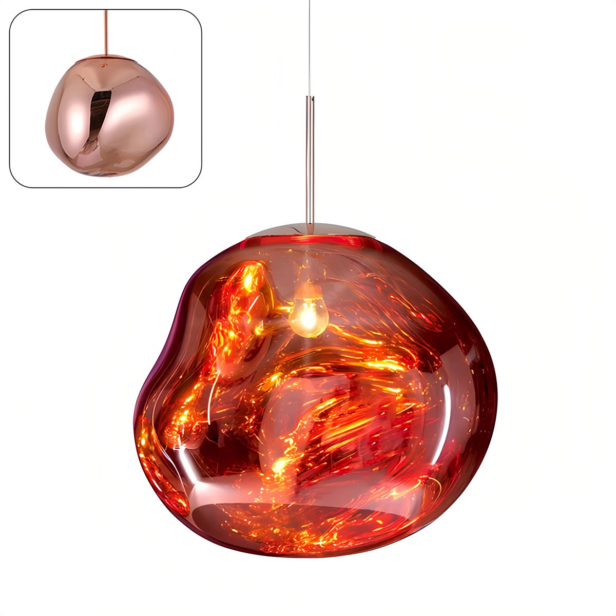 Antizer Modern Lava Pendant Light for Dining Room Rose Gold