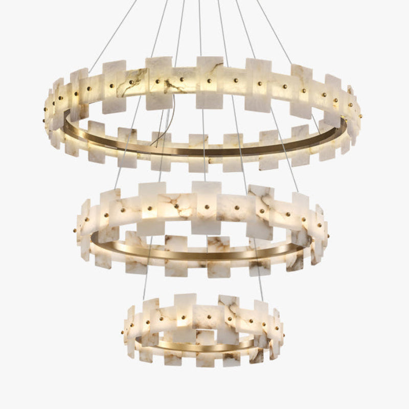 WOMO Tiered Alabaster Chandelier-WM2830