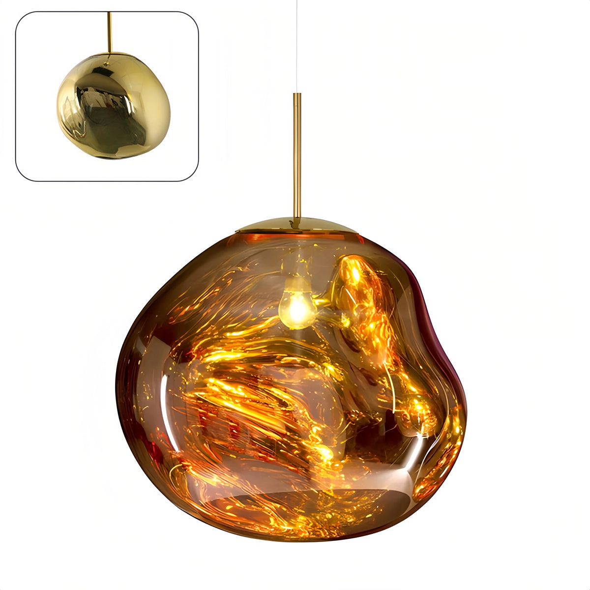 Antizer Modern Lava Pendant Light for Dining Room Gold